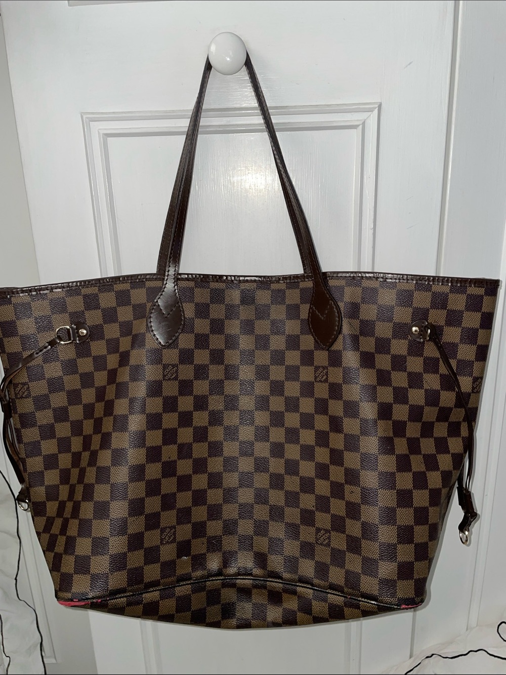 Louis Vuitton look a like Brown Monogram large purse handbag shoulder bag purse - Picture 2 of 16